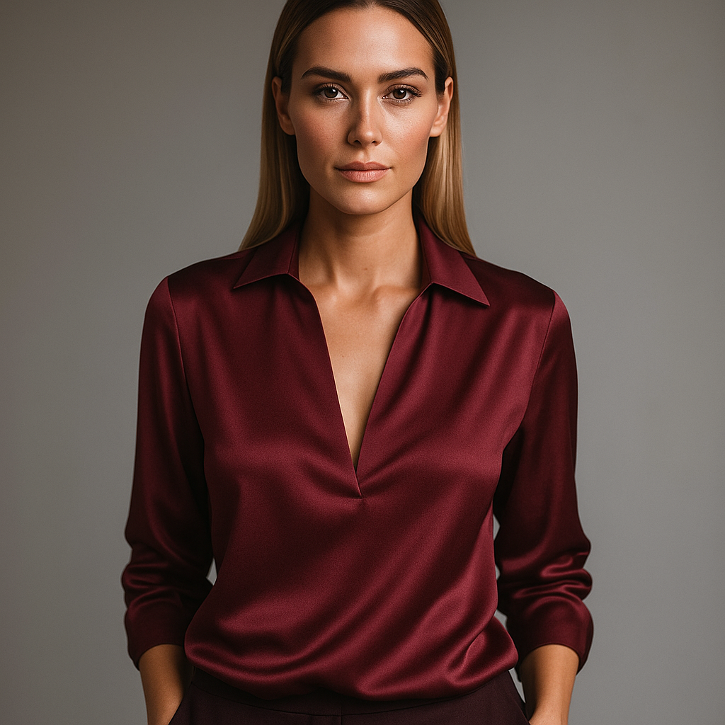 Satin Drape Blouse