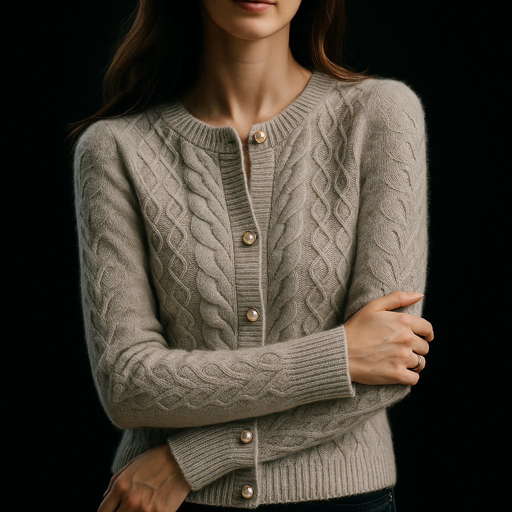 Riviera Pearl Cashmere Cardigan
