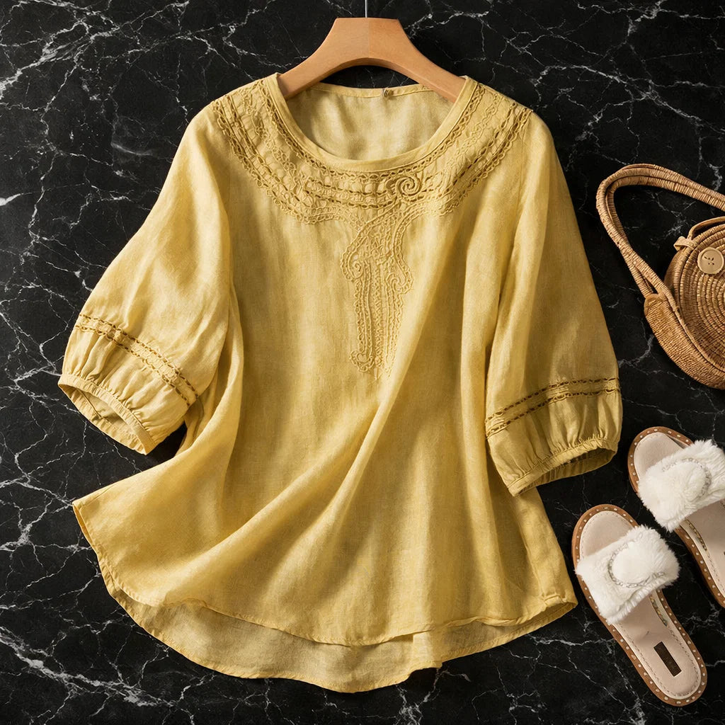 Madina Linen Blouse