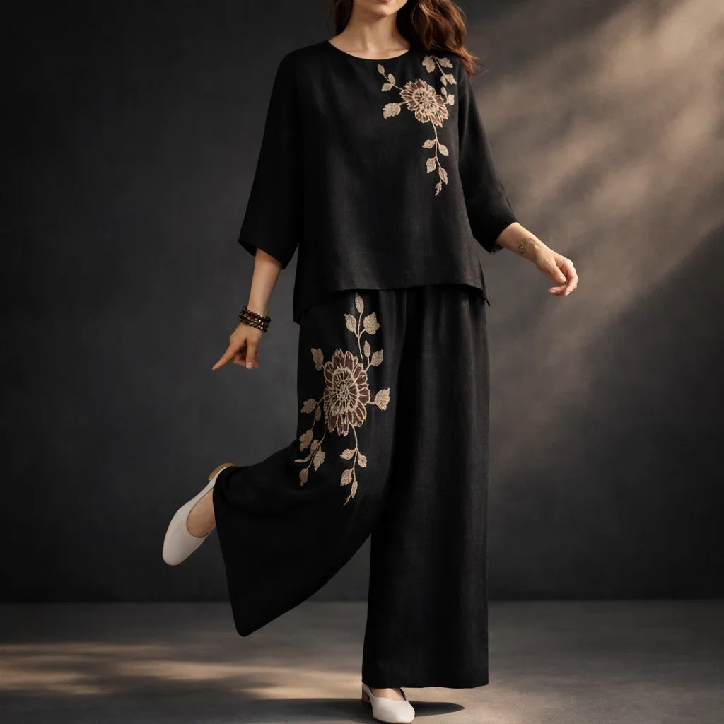 Vivienne Fleur Linen Set