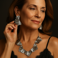 Silver Collection (Necklace + Earring)