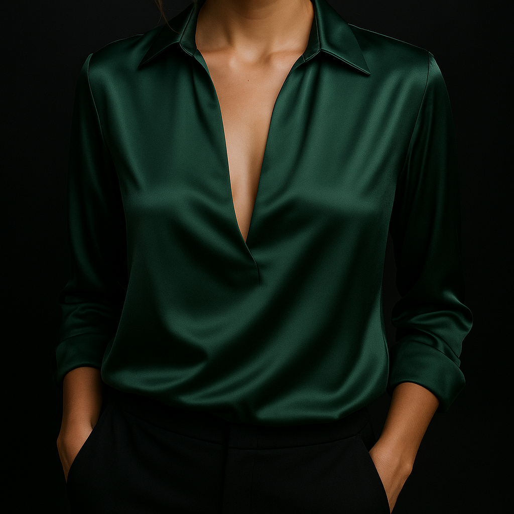 Satin Drape Blouse