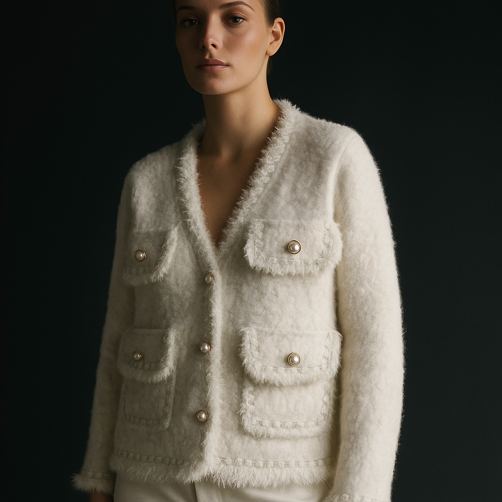 Riviera Pearl Cashmere Cardigan