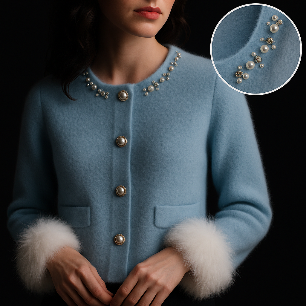 Fleur Blanche Cashmere Cardigan