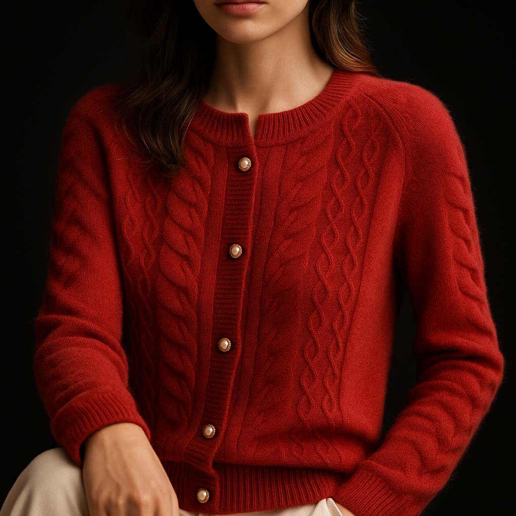 Riviera Pearl Cashmere Cardigan