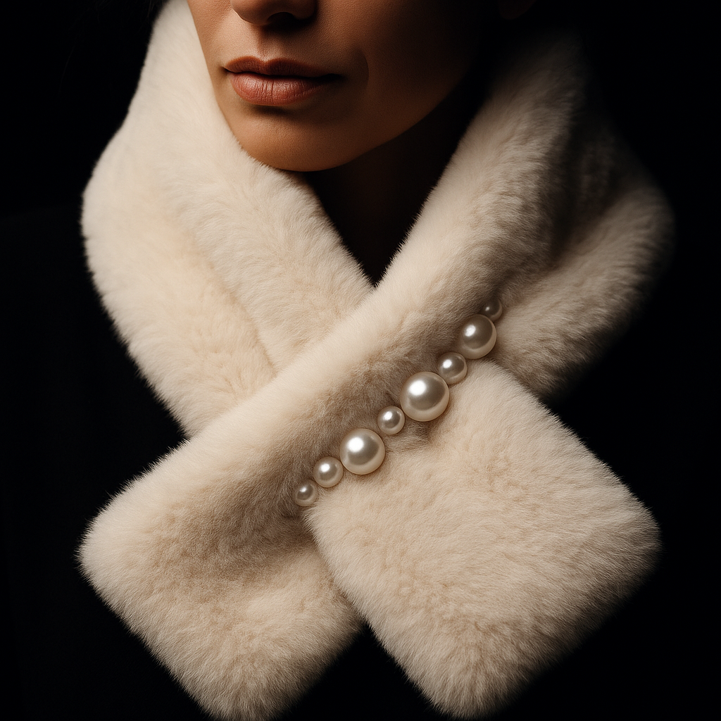 Velour Pearl Cashmere Scarf
