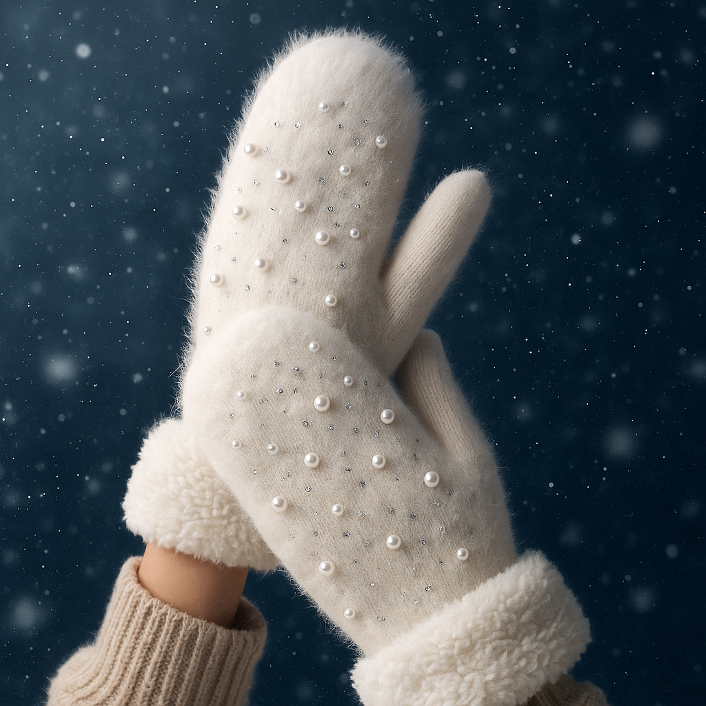Maison Pearl Cashmere Gloves