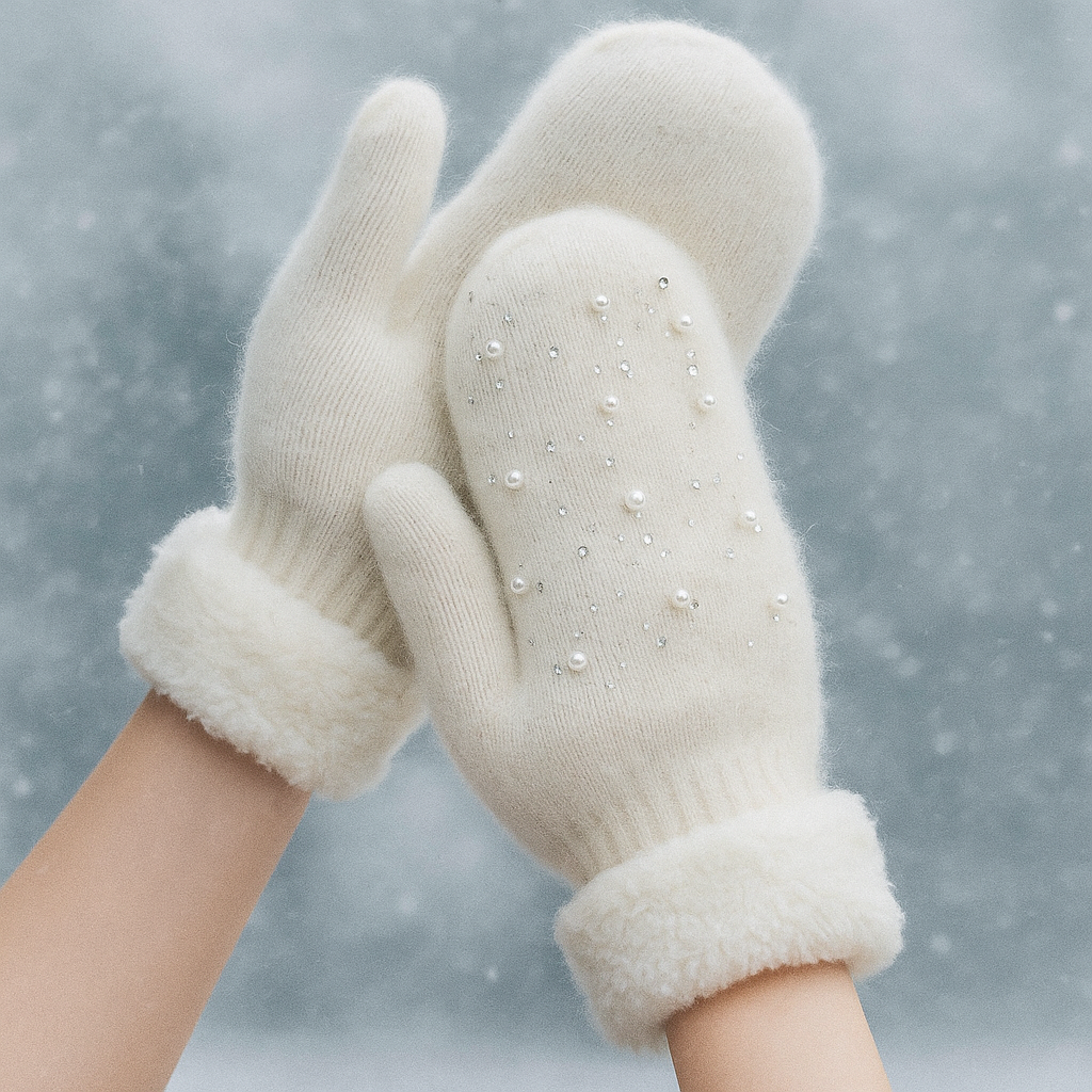 Maison Pearl Cashmere Gloves