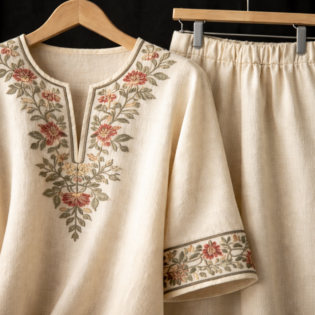 Magnolia Floral Linen Set
