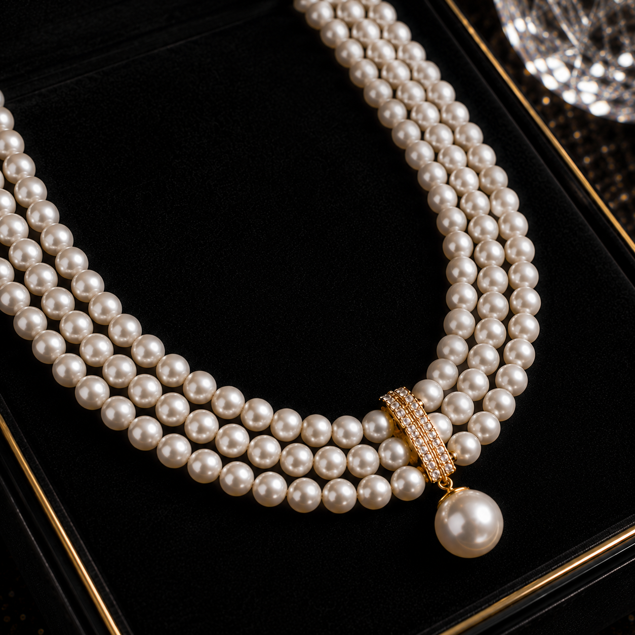 Maison Royale Triple Pearl Necklace