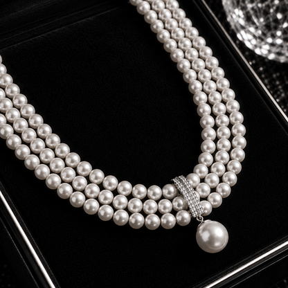 Maison Royale Triple Pearl Necklace