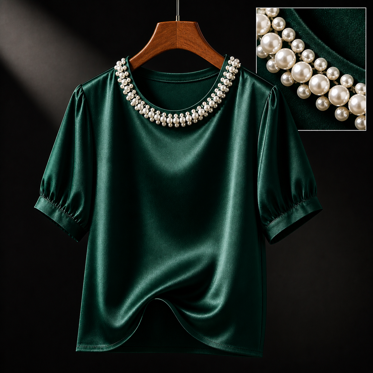 Monteclair Pearl Satin Blouse