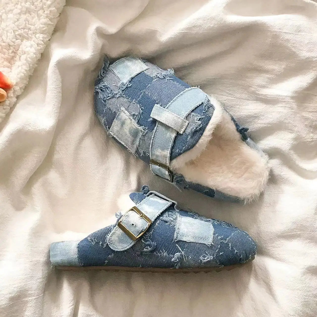 Denim Nomad Slides