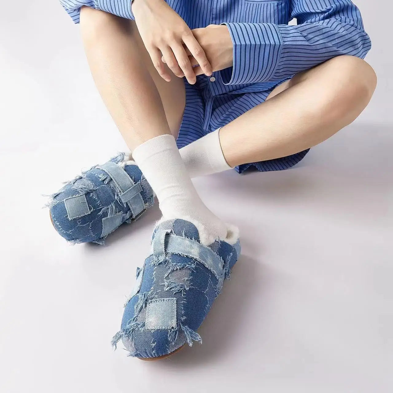 Denim Nomad Slides