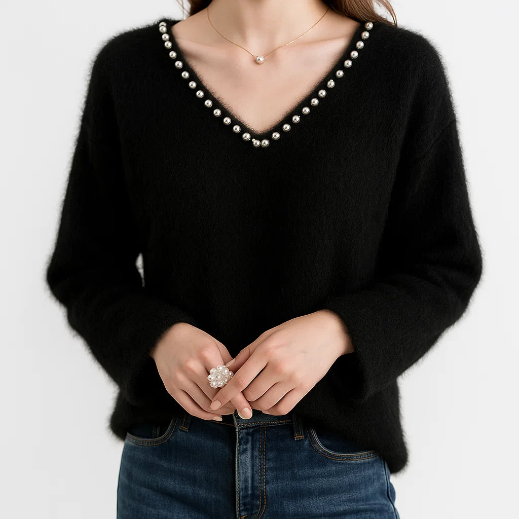 Maison Cashmere V-Neck Sweater