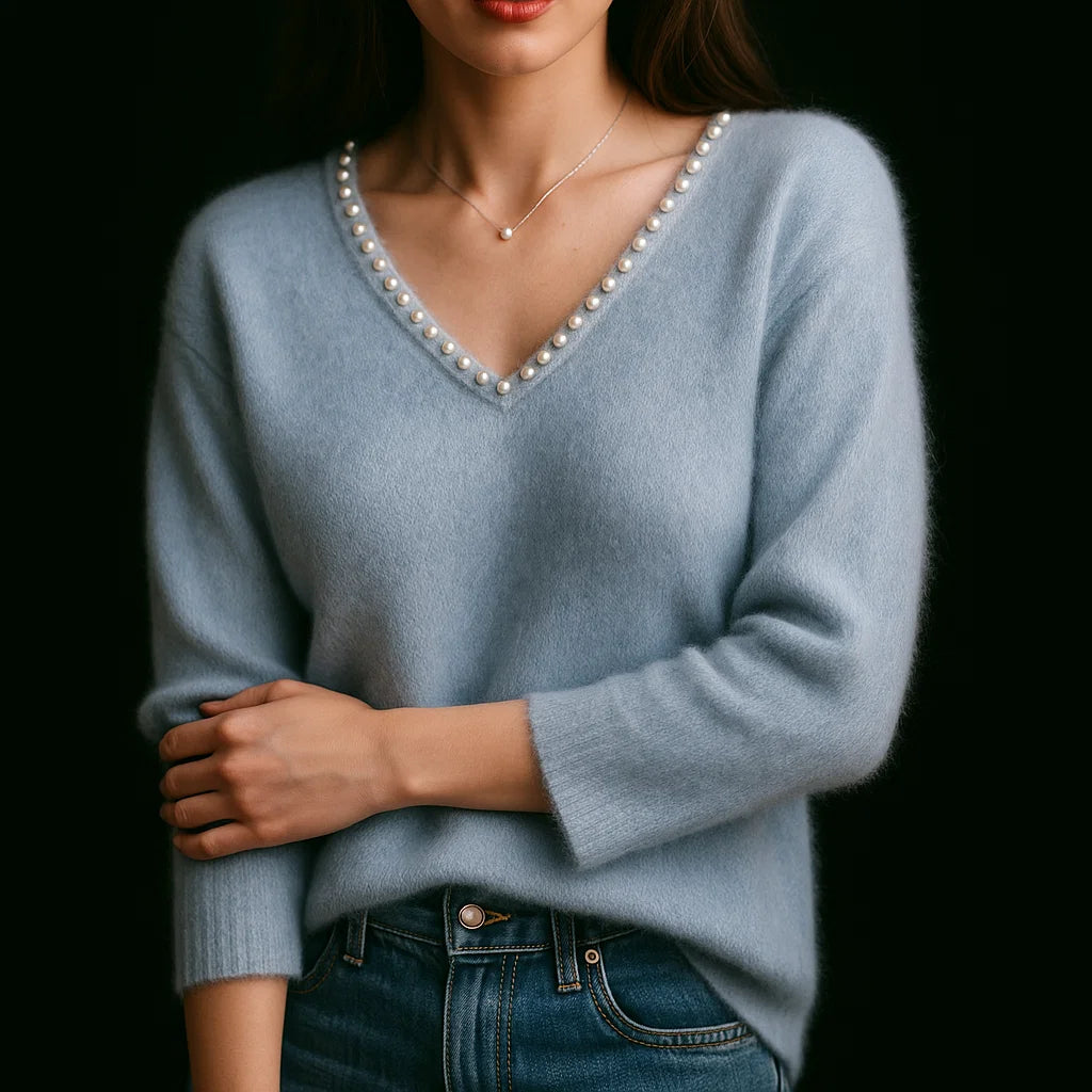 Maison Cashmere V-Neck Sweater