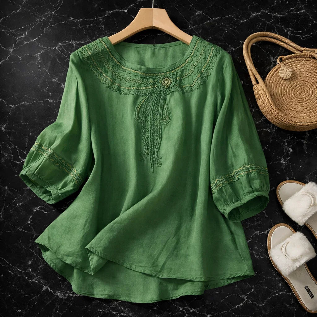 Madina Linen Blouse