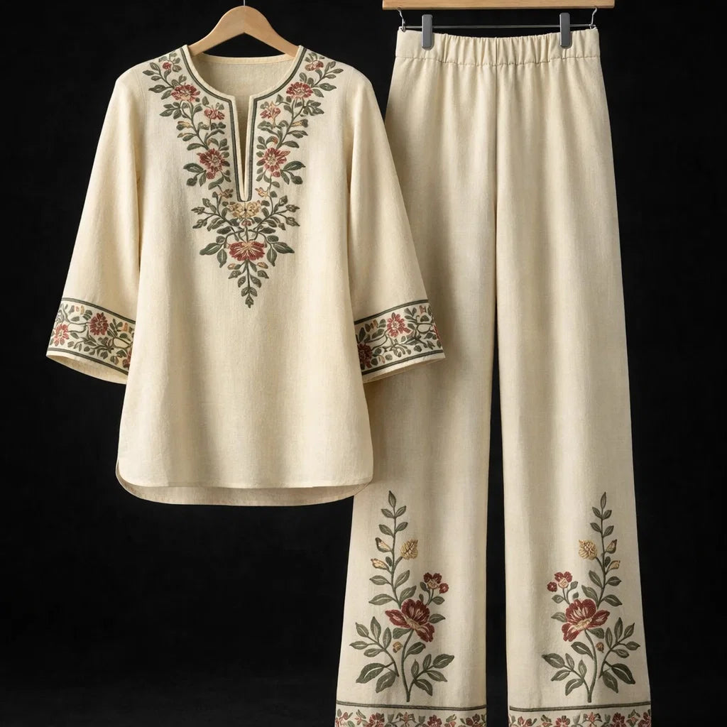 Magnolia Floral Linen Set