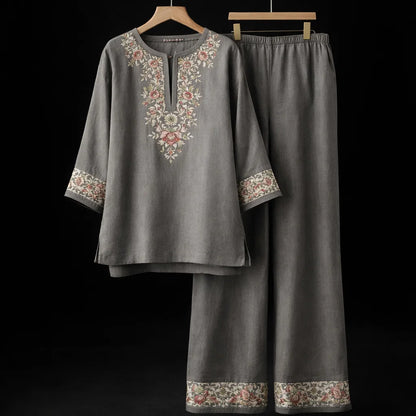 Jasmine Floral Linen Set