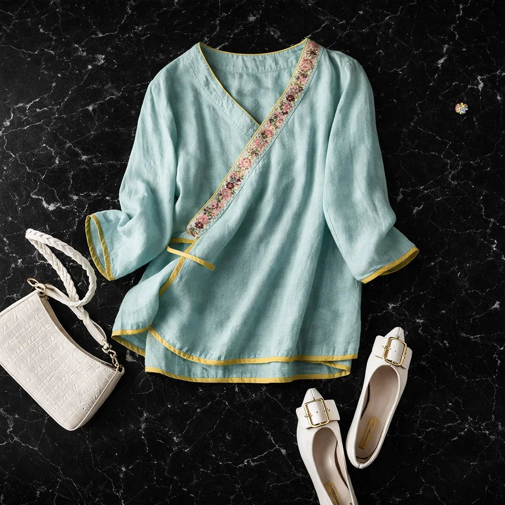Vivienne Floral Linen Blouse