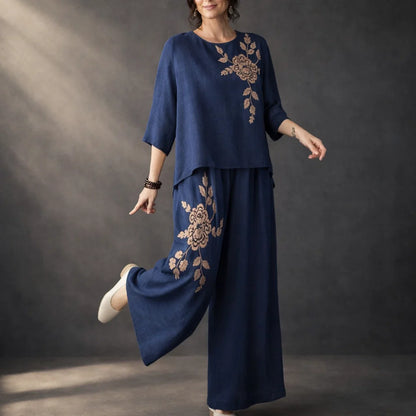 Vivienne Fleur Linen Set