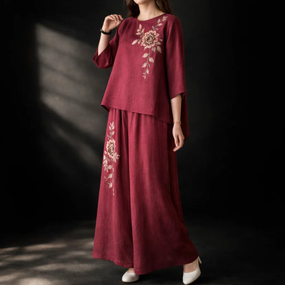 Vivienne Fleur Linen Set