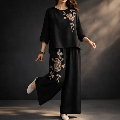 Vivienne Fleur Linen Set